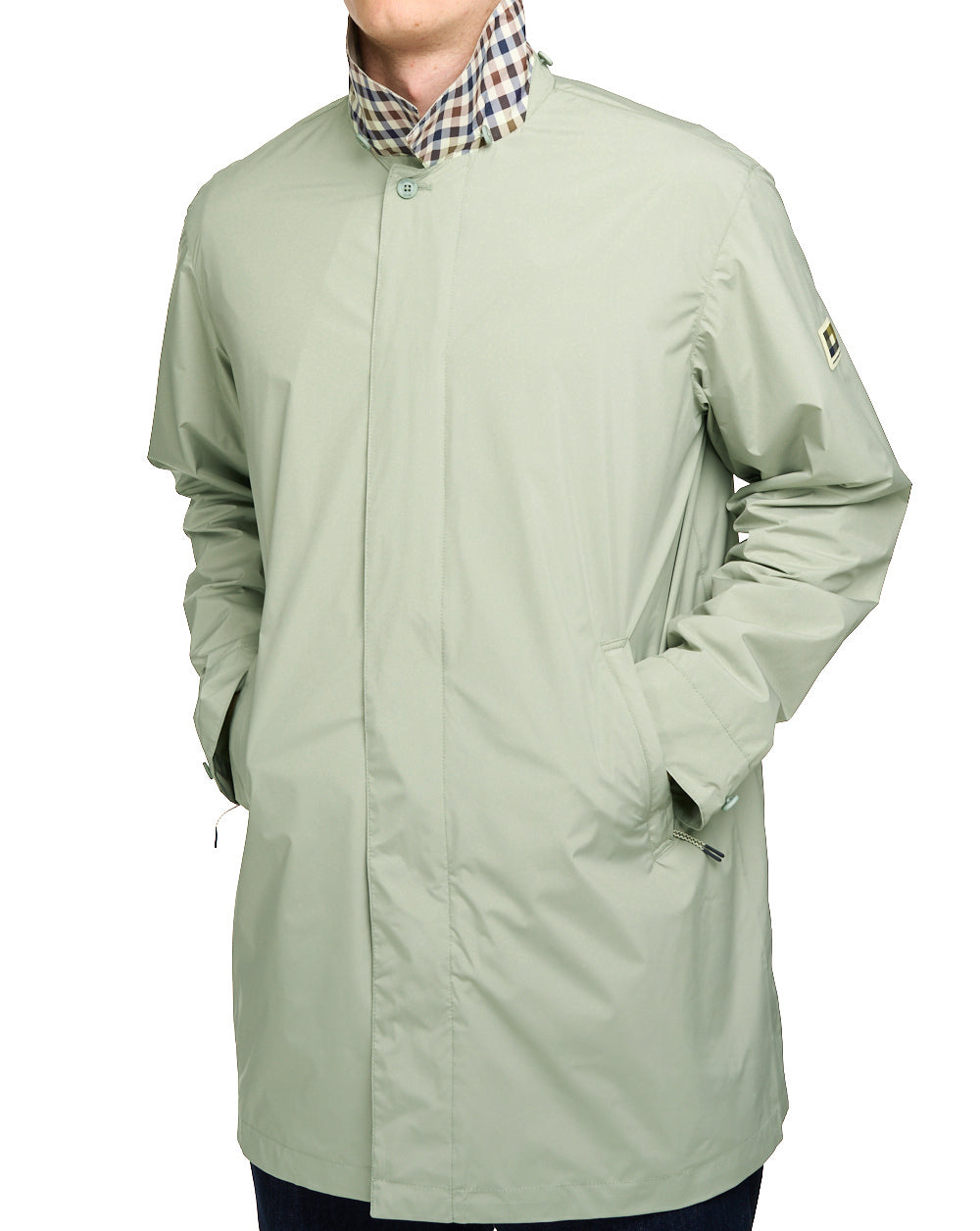 Aquascutum RLG Badge Packable Trench Light Green