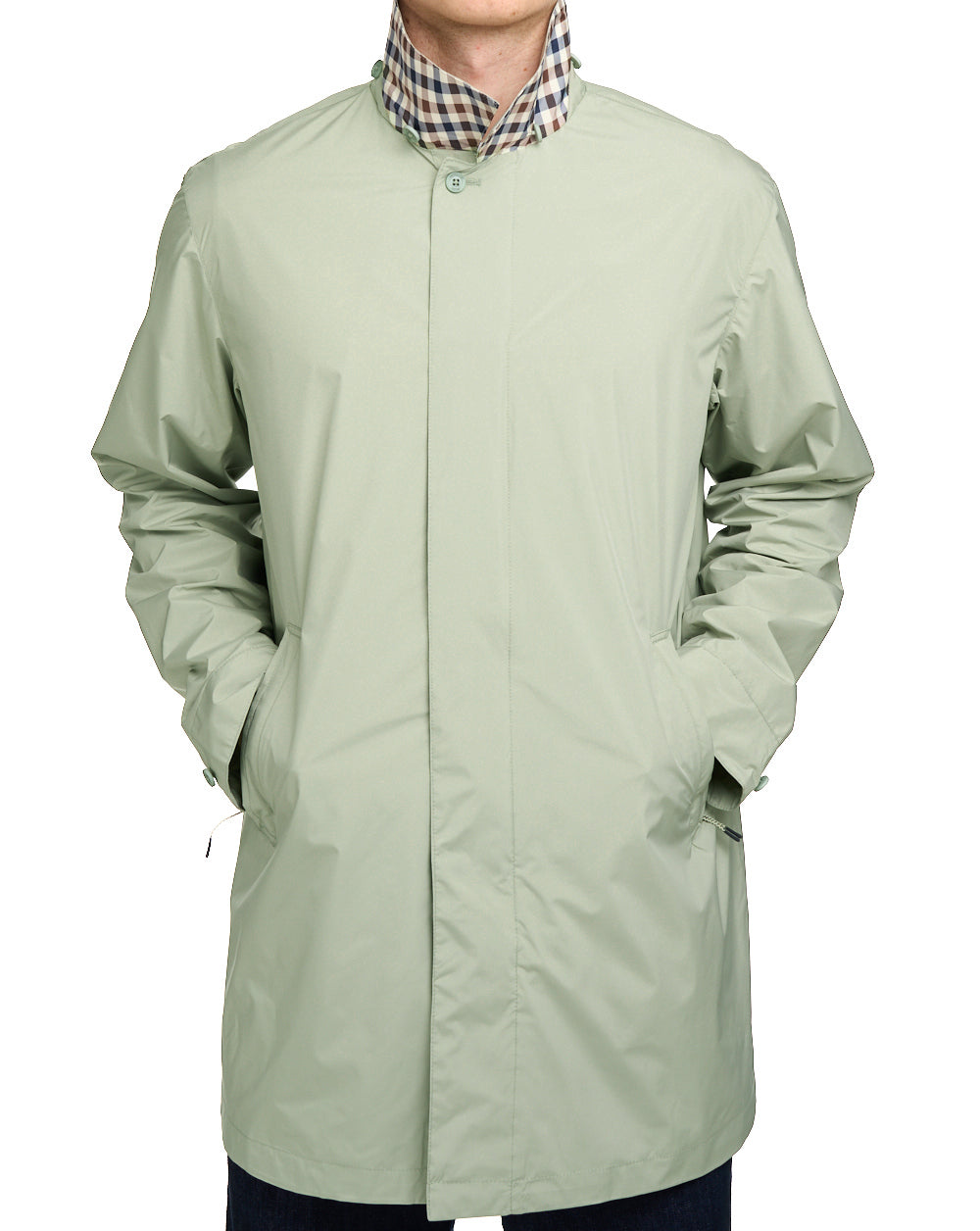 Aquascutum RLG Badge Packable Trench Light Green