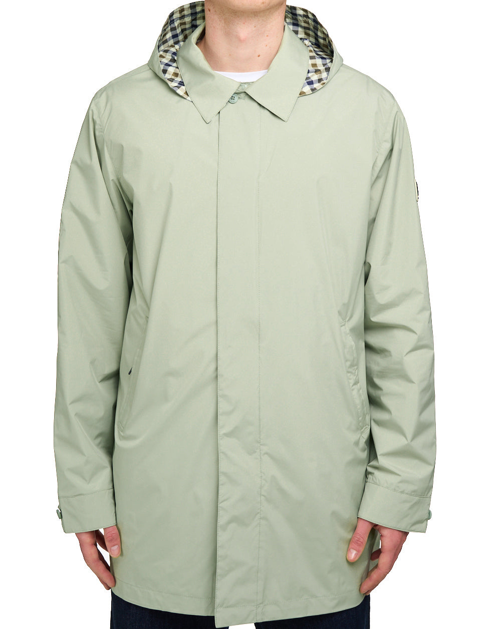 Aquascutum RLG Badge Packable Trench Light Green