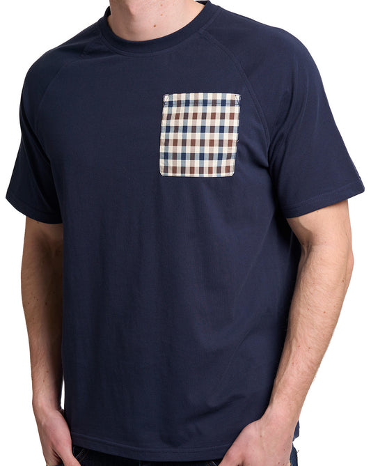 Aquascutum Aquascutum Raglan Pocket T-Shirt Navy