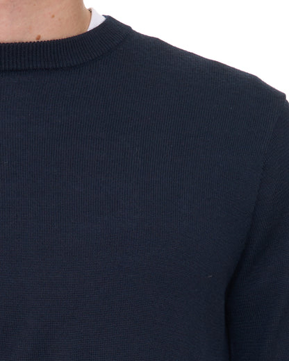 Aquascutum Wool Crew Neck Jumper Navy