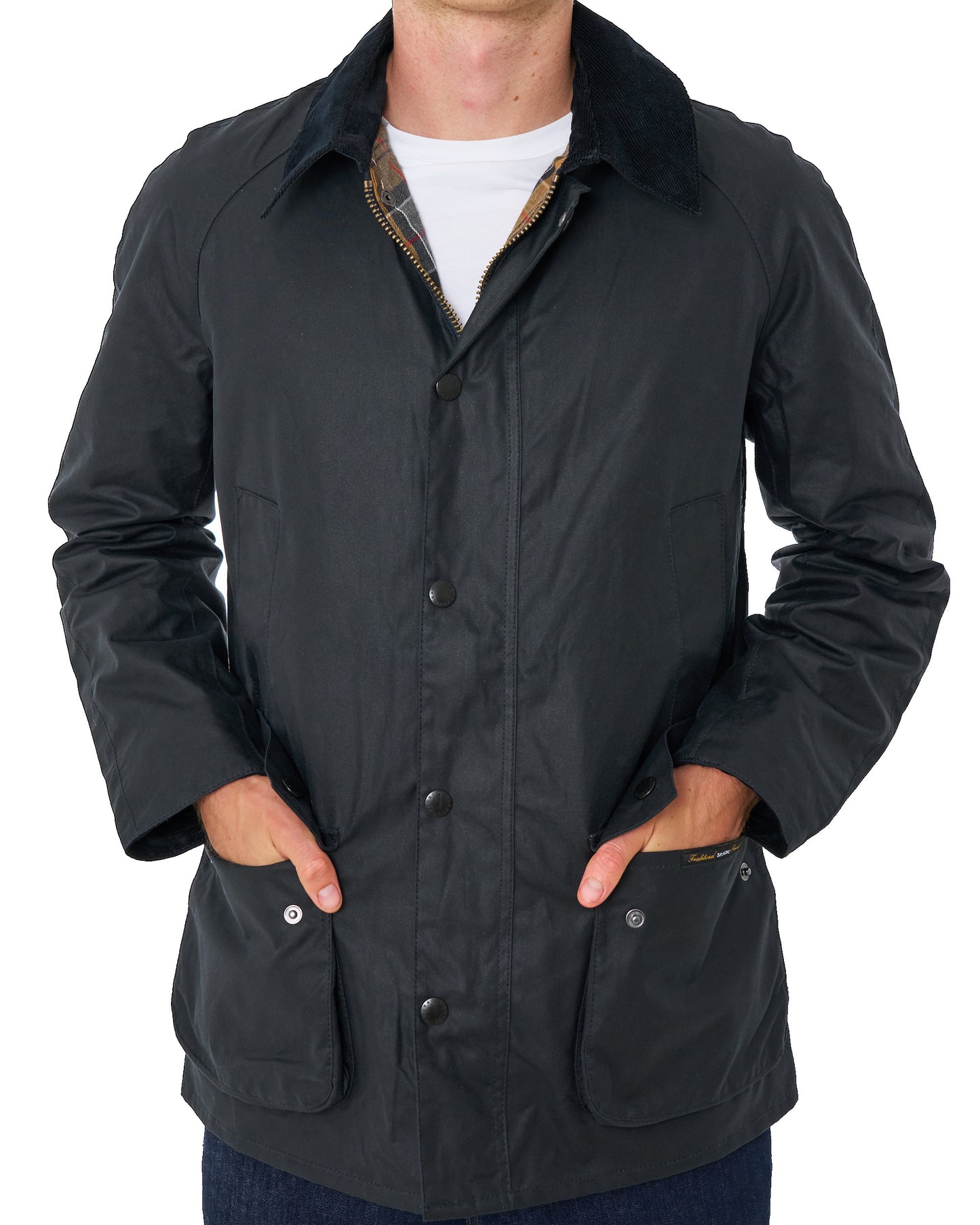 Barbour Ashby Wax Jacket Navy