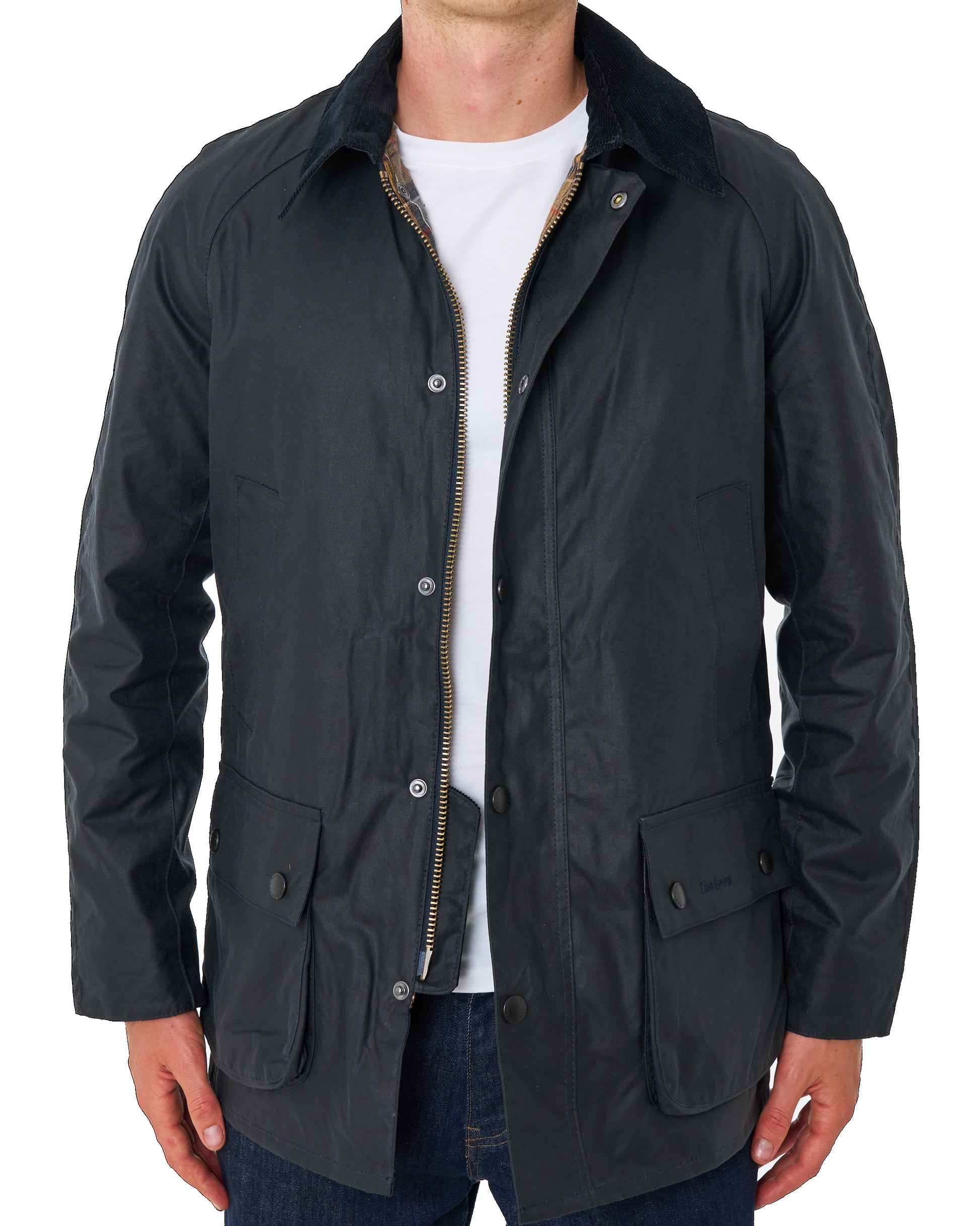 Barbour Ashby Wax Jacket Navy