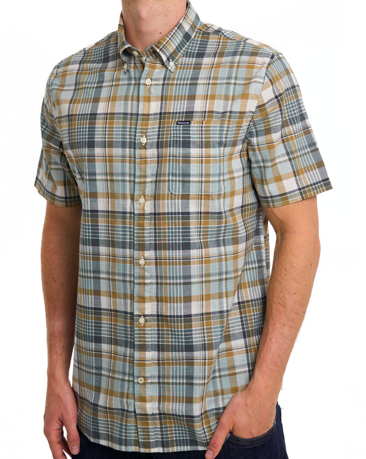 Barbour Barbour Baycliff Checked SS Shirt Whisper White