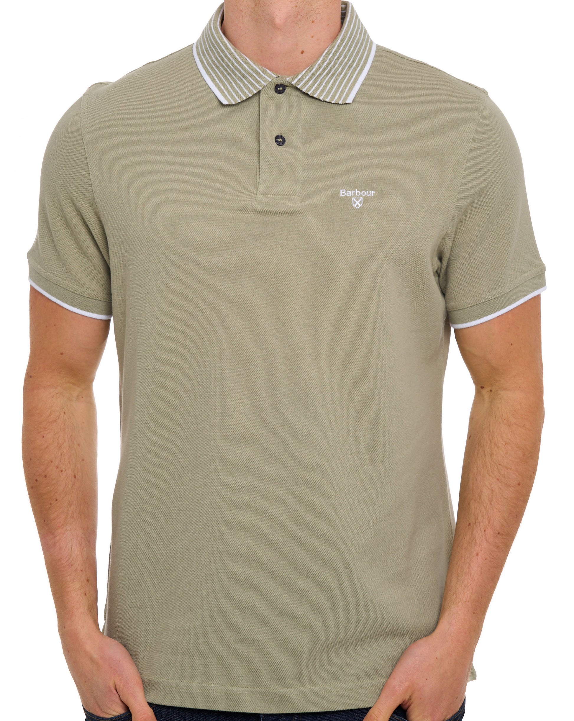 Barbour Denwick Polo Shirt Mineral Green