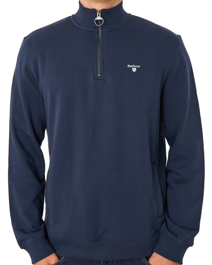 Barbour Desmond Half Zip Sweat Navy