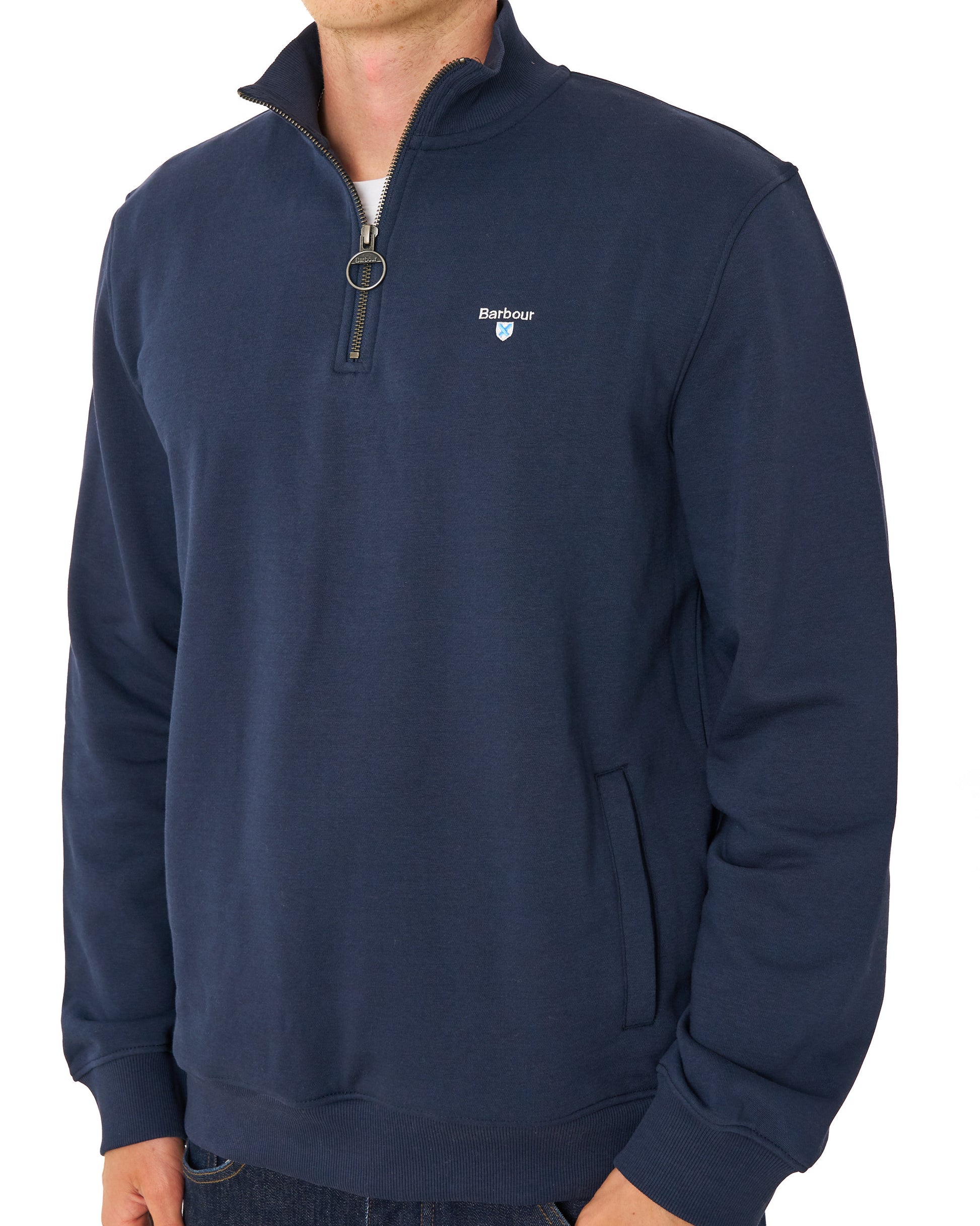 Barbour Desmond Half Zip Sweat Navy