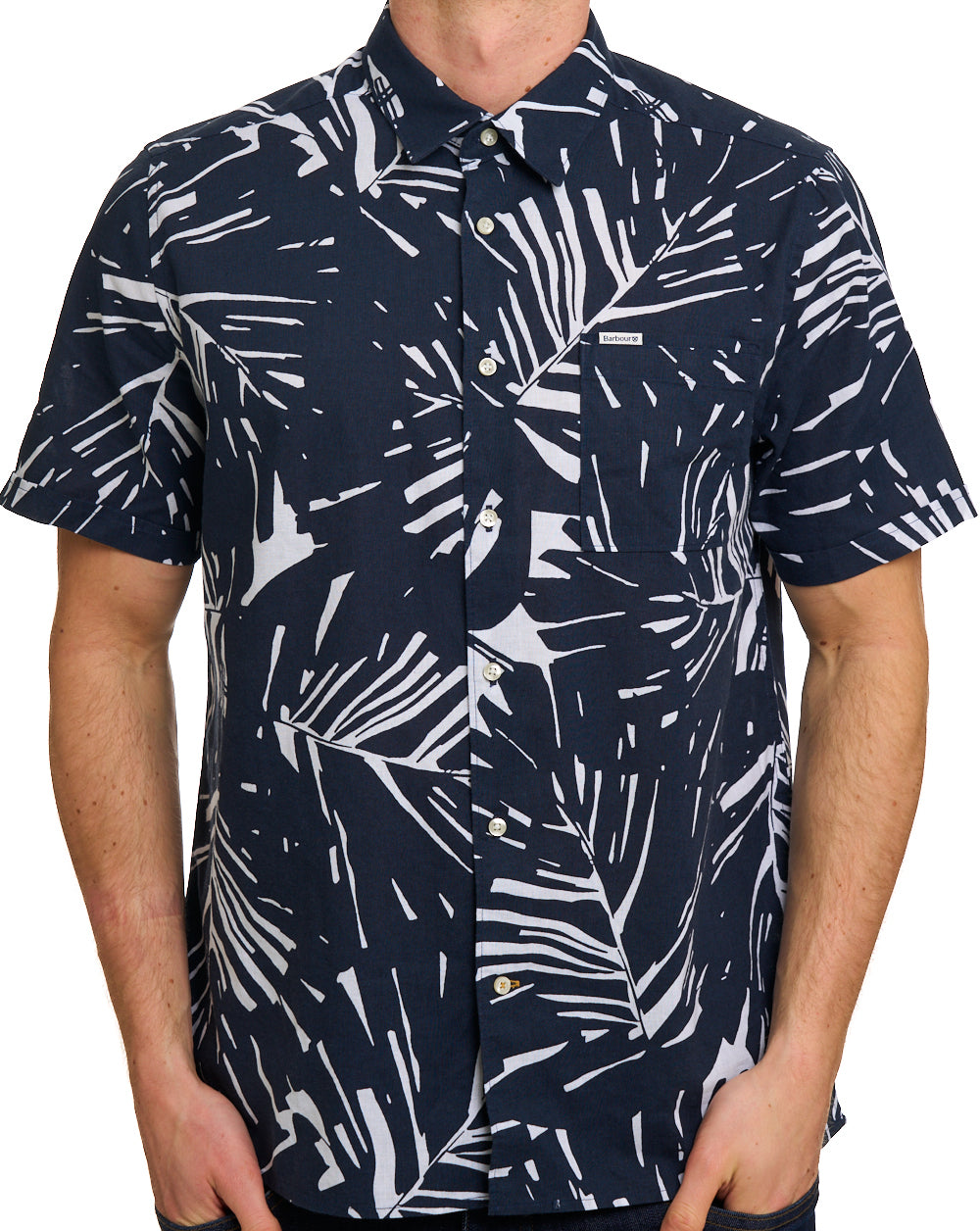 Barbour Edenwood Printed SS Shirt Navy