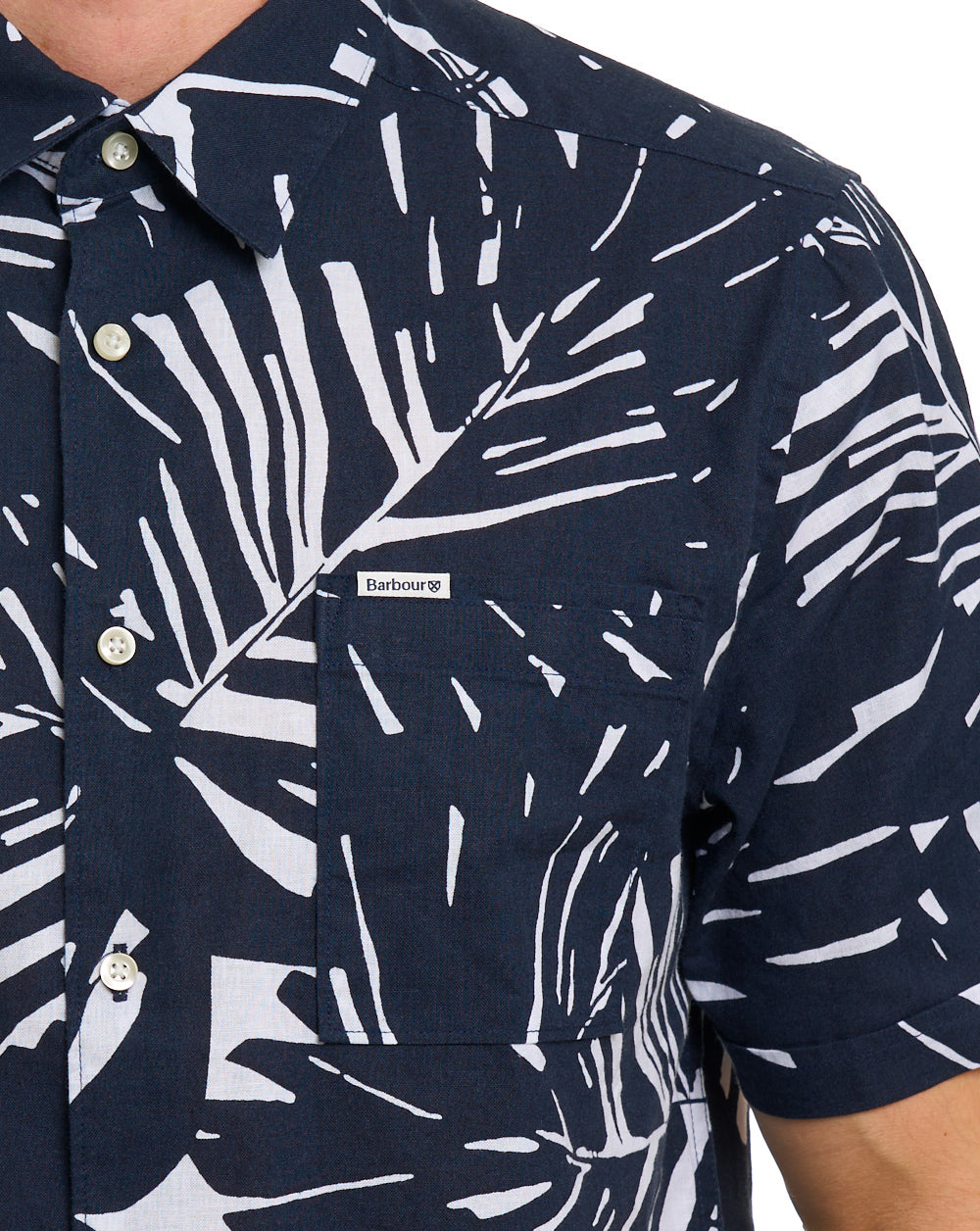 Barbour Edenwood Printed SS Shirt Navy