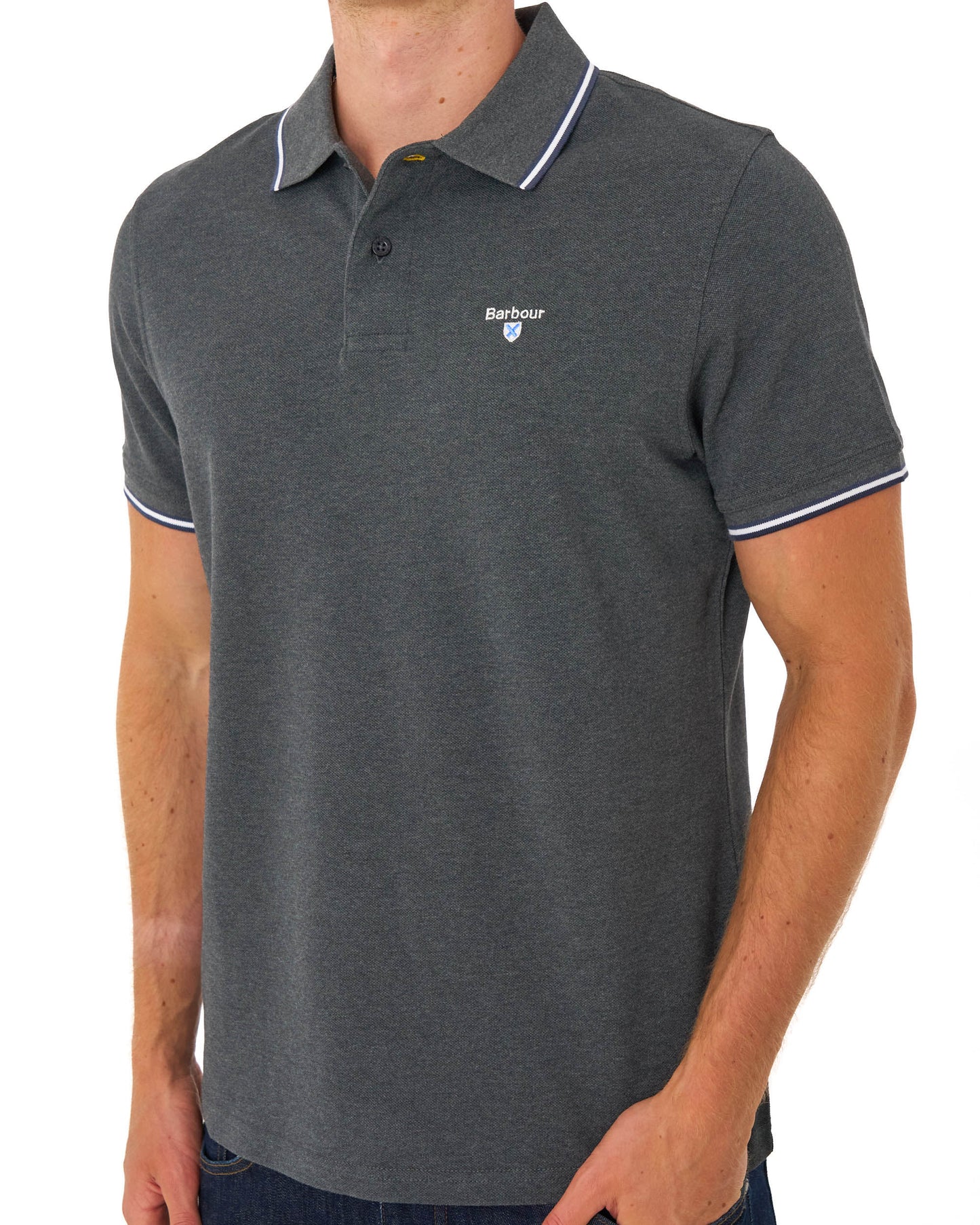 Barbour Fielding Polo Shirt Charcoal