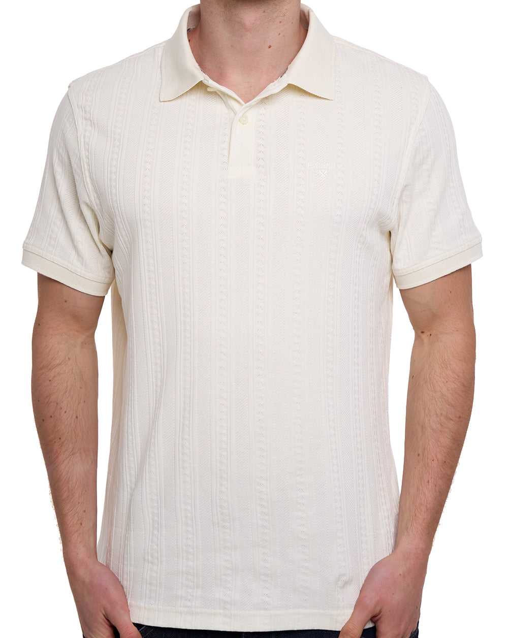 Barbour Harwell Tailored Polo Shirt Whisper White