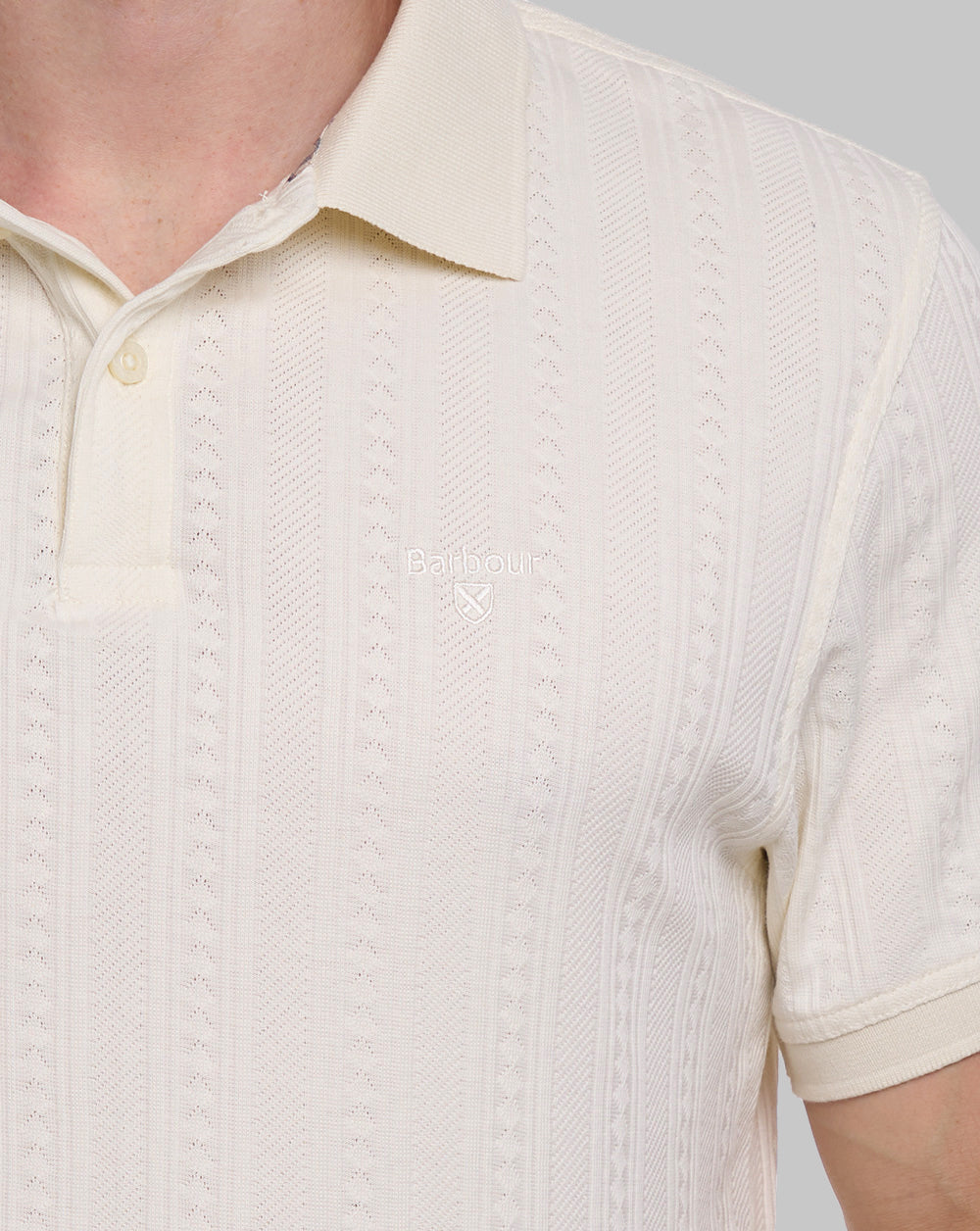 Barbour Harwell Tailored Polo Shirt Whisper White