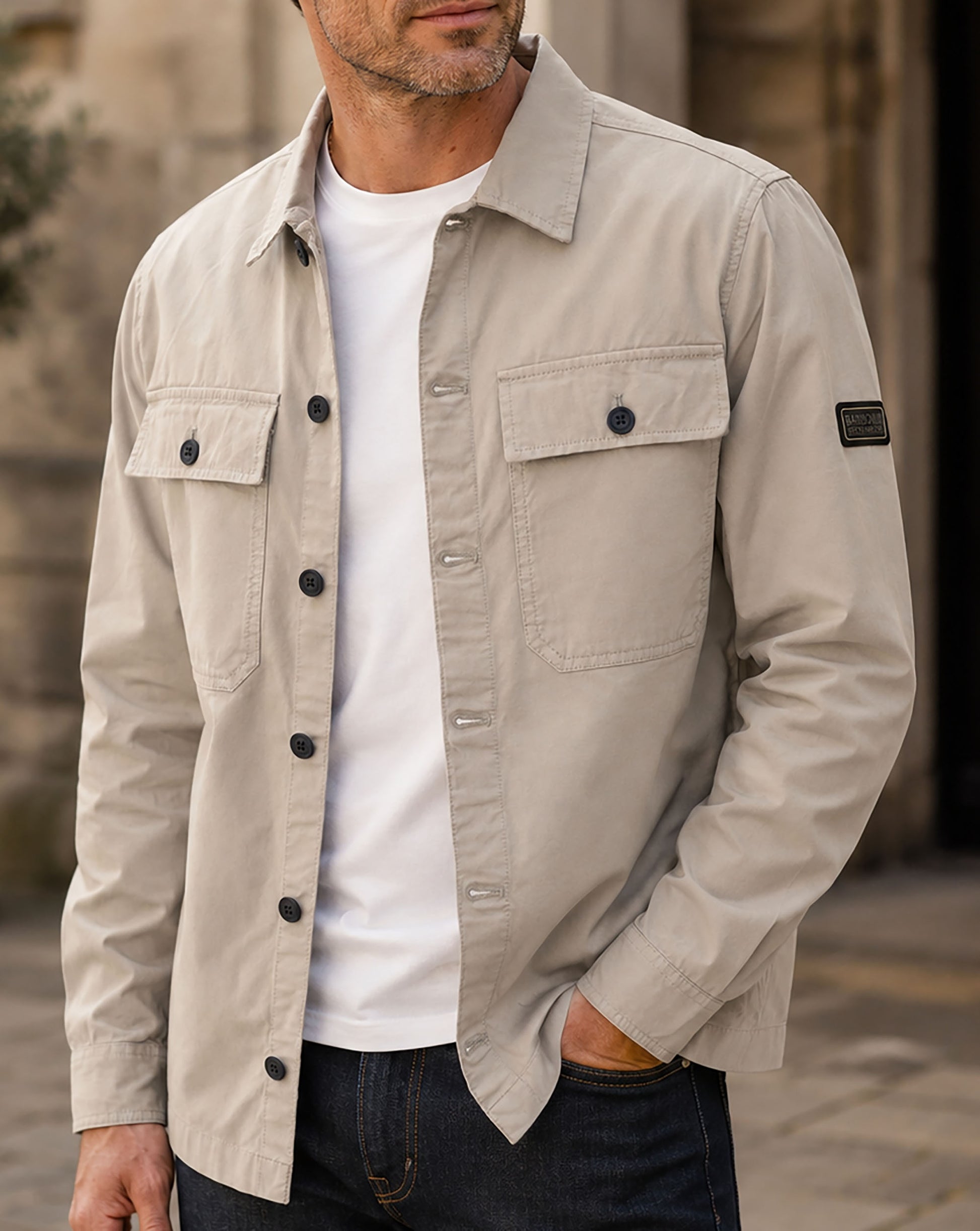 Barbour International Arlo Overshirt Concrete