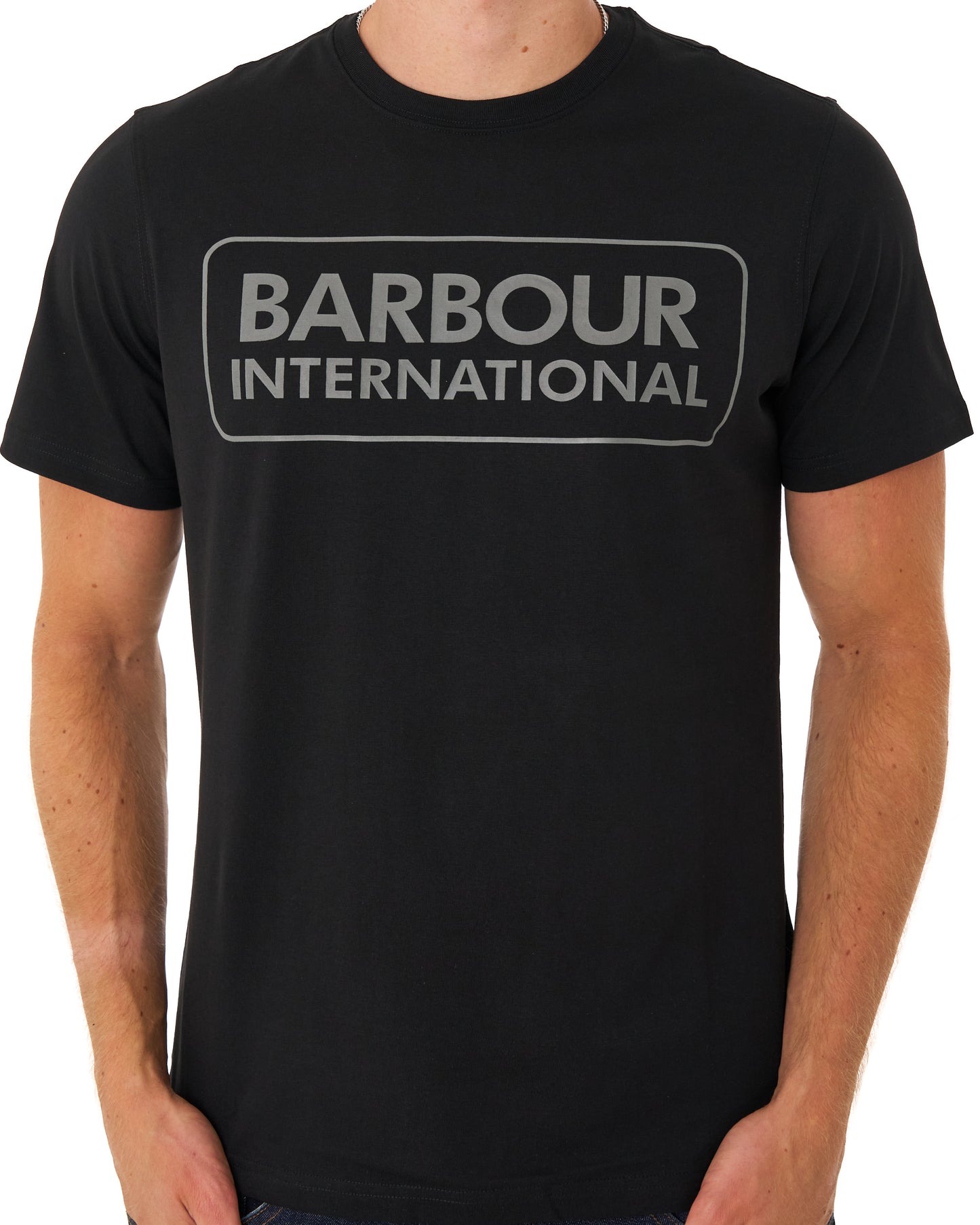 Barbour International Block Logo T Shirt Black