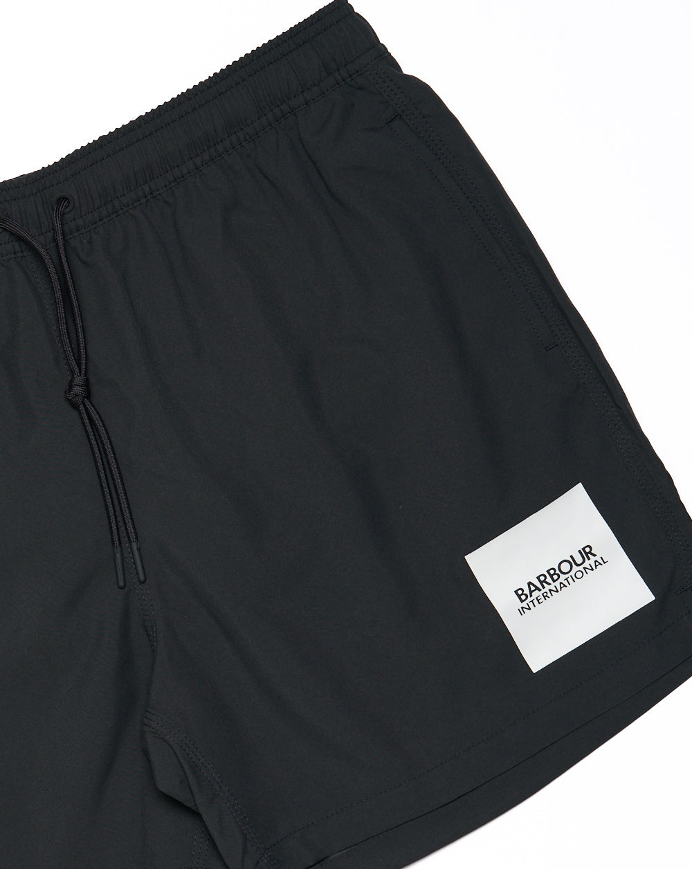 Barbour International Block Print Swim Shorts Black
