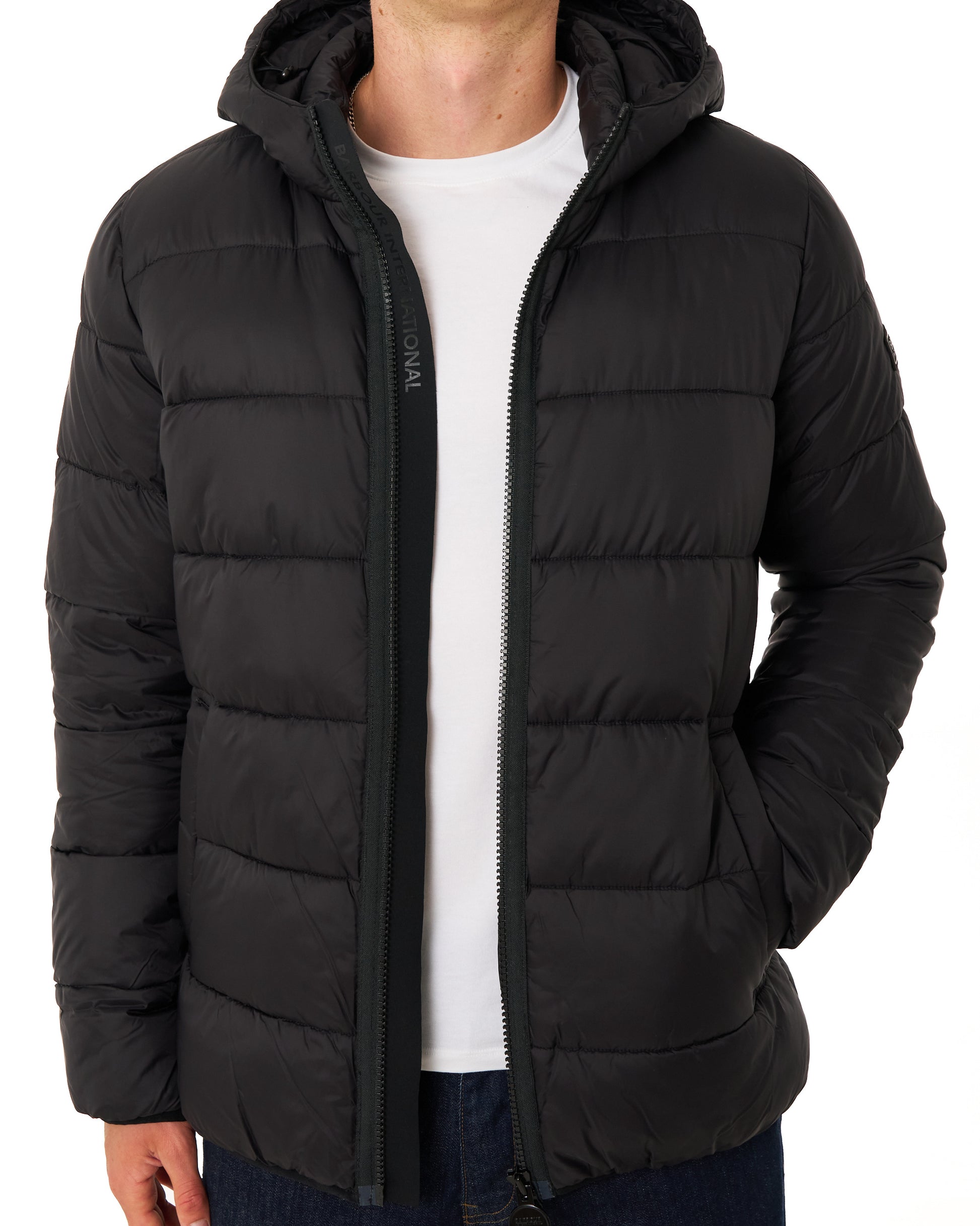 Barbour International Bobber Puffer Jacket Black