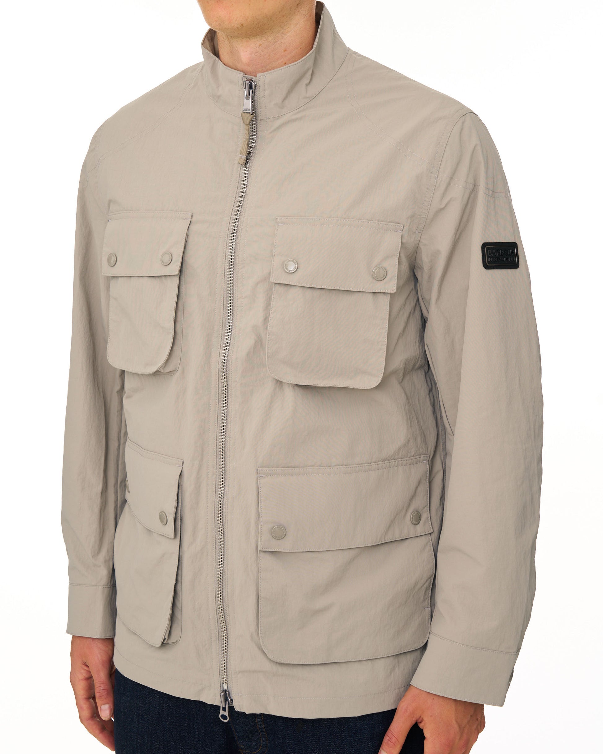 Barbour International Course Showerproof Jacket Concrete