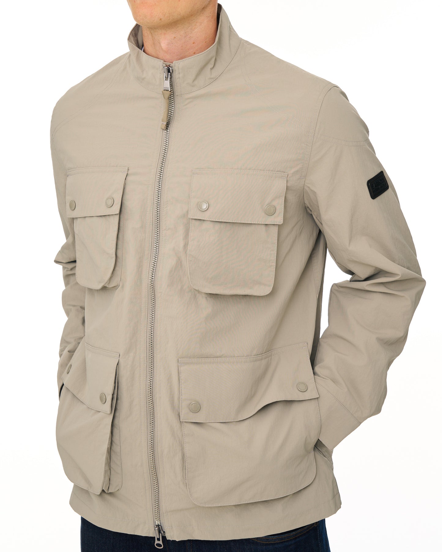 Barbour International Course Showerproof Jacket Concrete