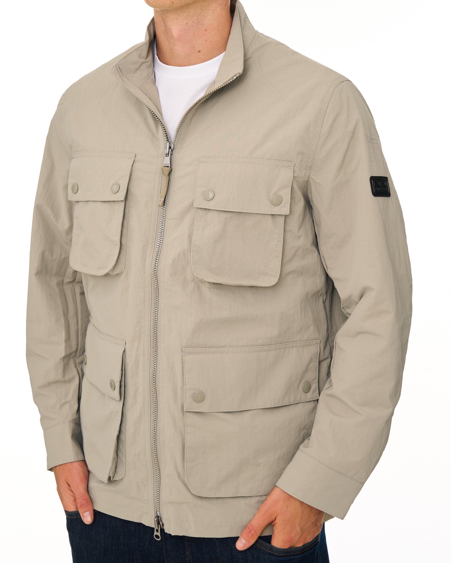 Barbour International Course Showerproof Jacket Concrete