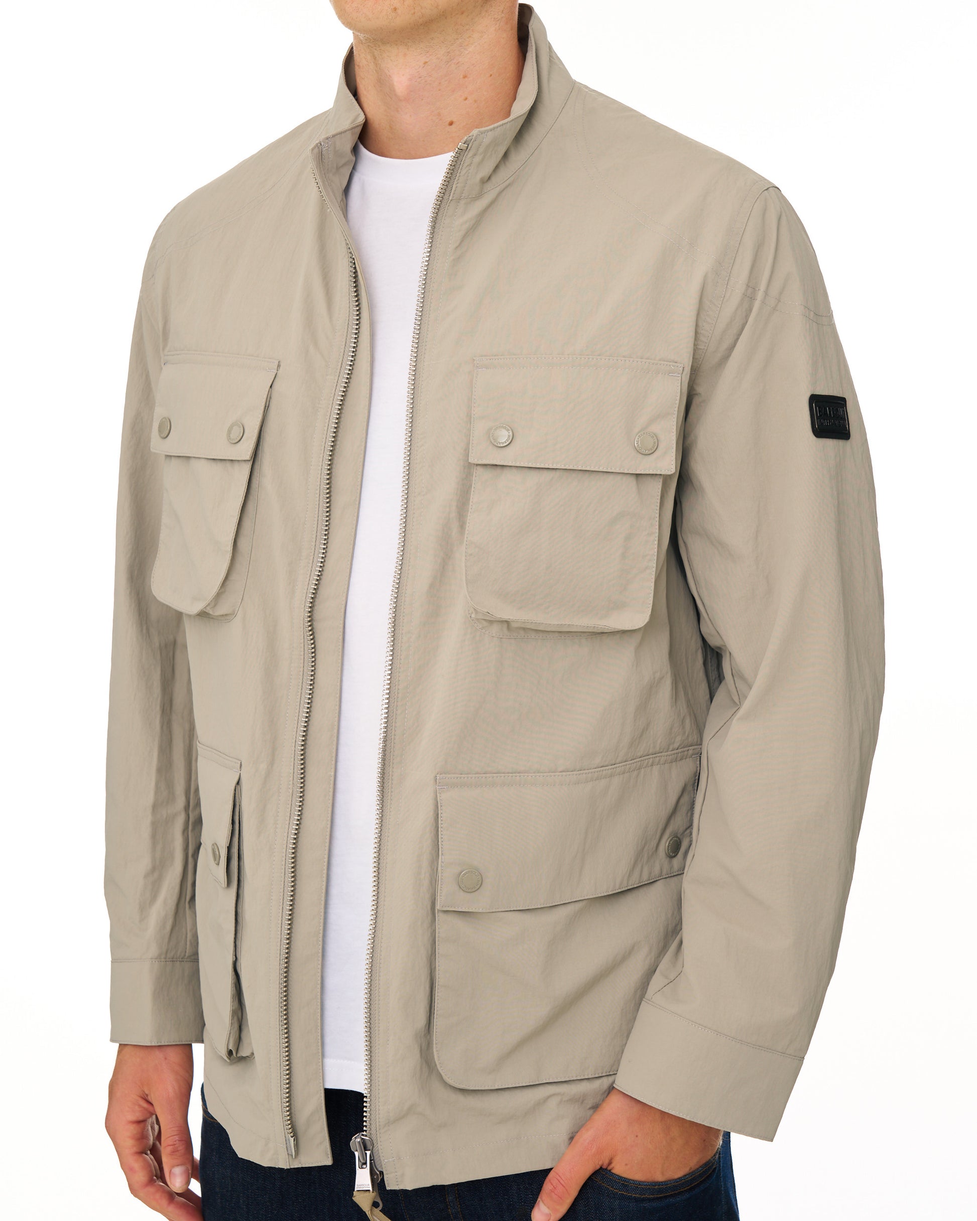 Barbour International Course Showerproof Jacket Concrete