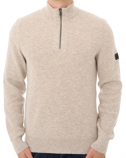 Barbour International Crawley Qtr Zip Knit Concrete