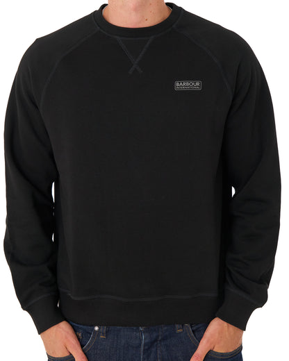 Barbour International Essential Crew Sweatshirt Black/Pewter