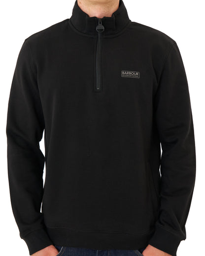Barbour International Essential Half Zip Sweat Black/Pewter