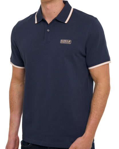 Barbour International Evan Tipped Polo Shirt Oxford Navy