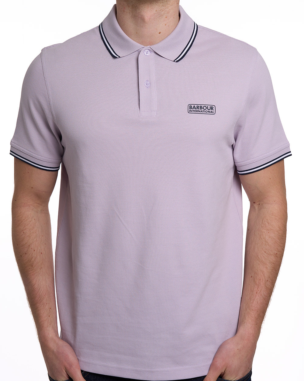 Barbour International Evan Tipped Polo Shirt Thistle