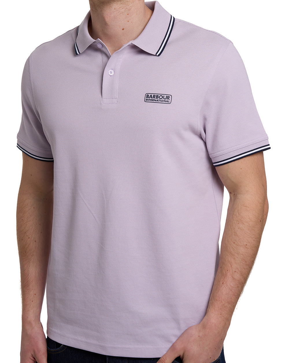 Barbour International Evan Tipped Polo Shirt Thistle