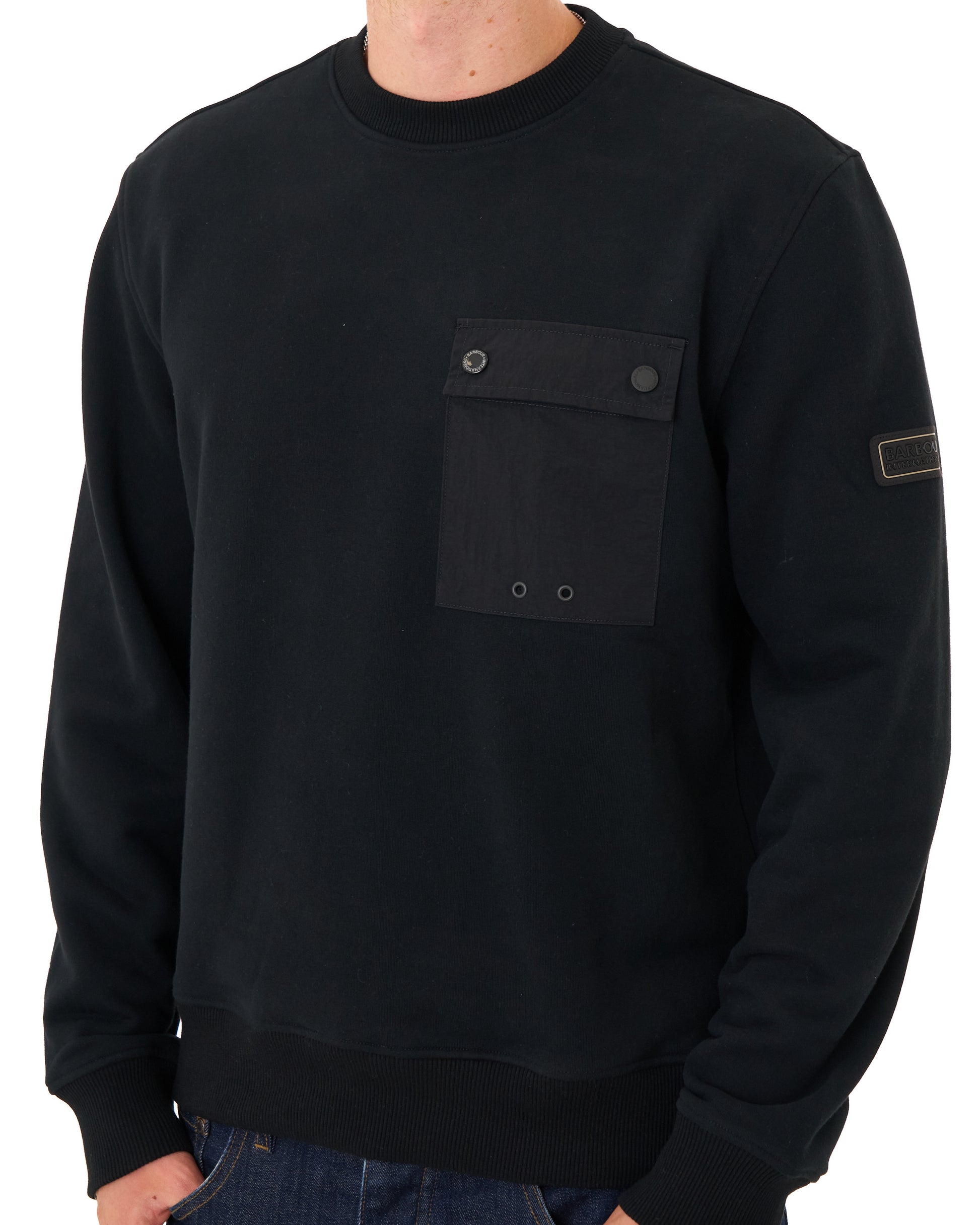 Barbour International Inline Crew Sweat Black