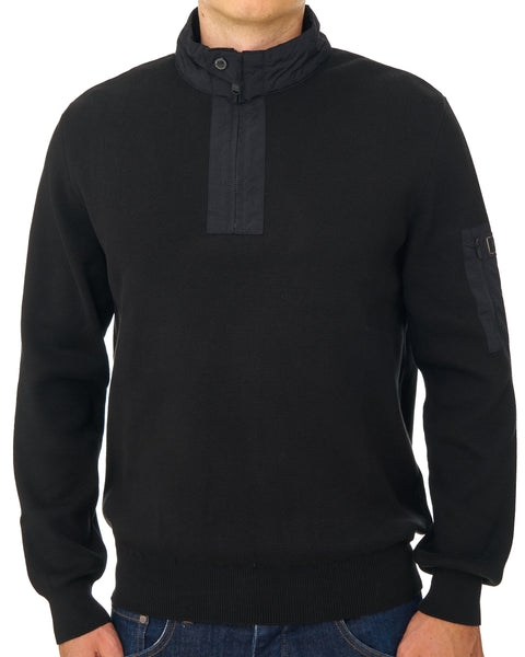 Barbour International Inline Half Zip Jumper Black