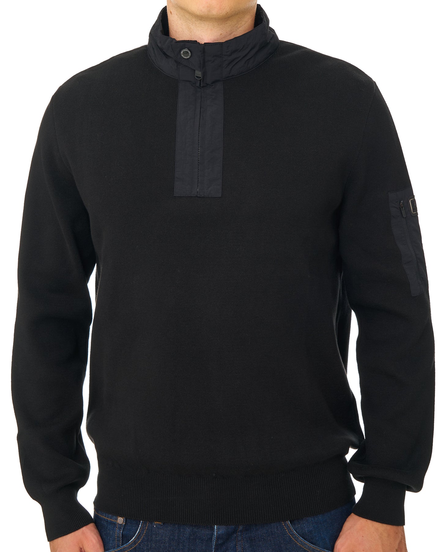 Barbour International Inline Half Zip Jumper Black