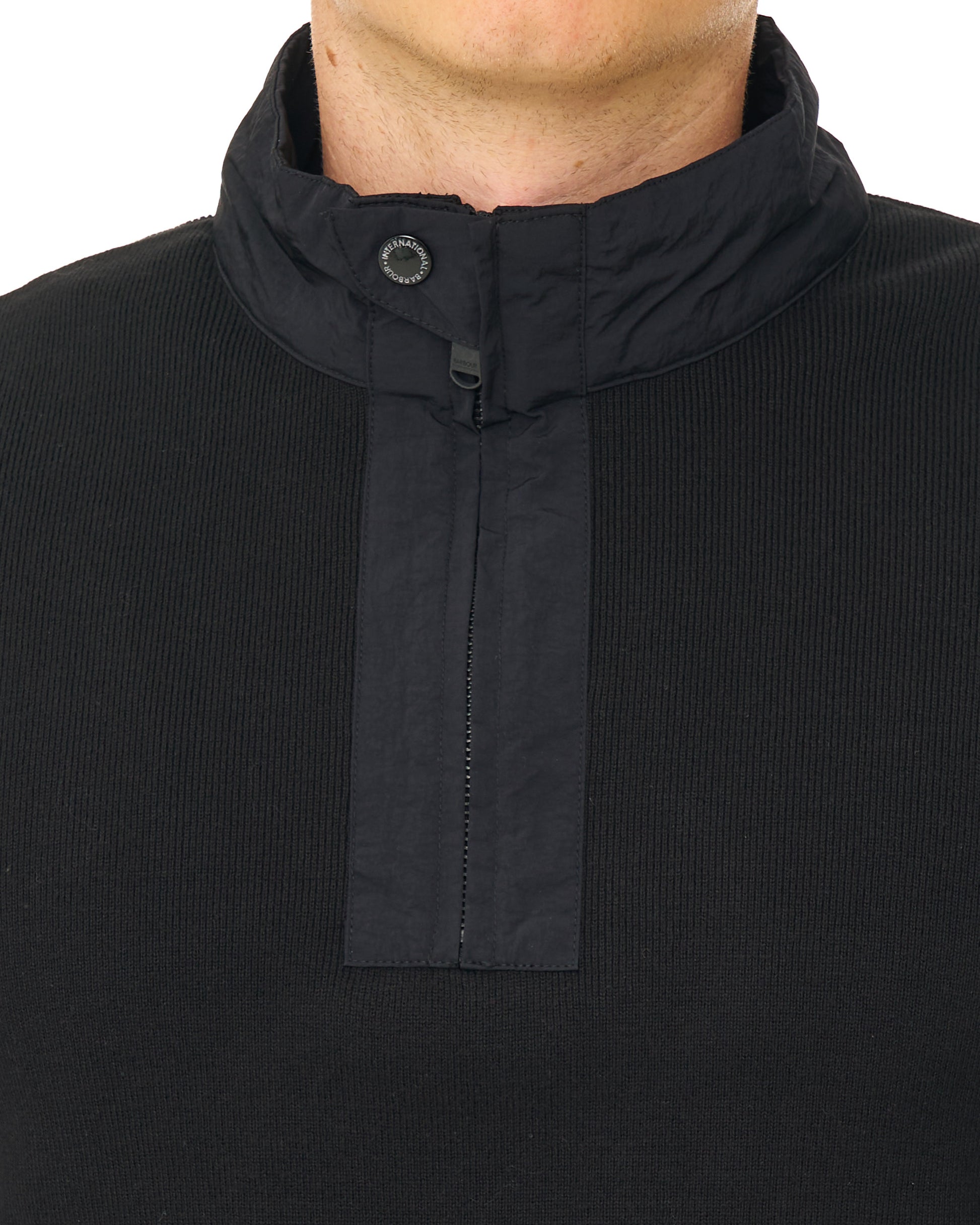Barbour International Inline Half Zip Jumper Black