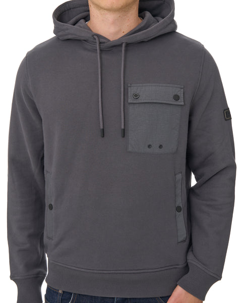 Barbour International Inline Hooded Sweatshirt Asphalt