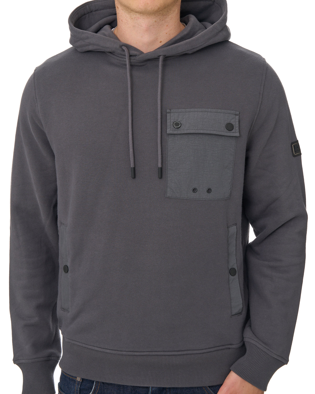 Barbour International Inline Hooded Sweatshirt Asphalt
