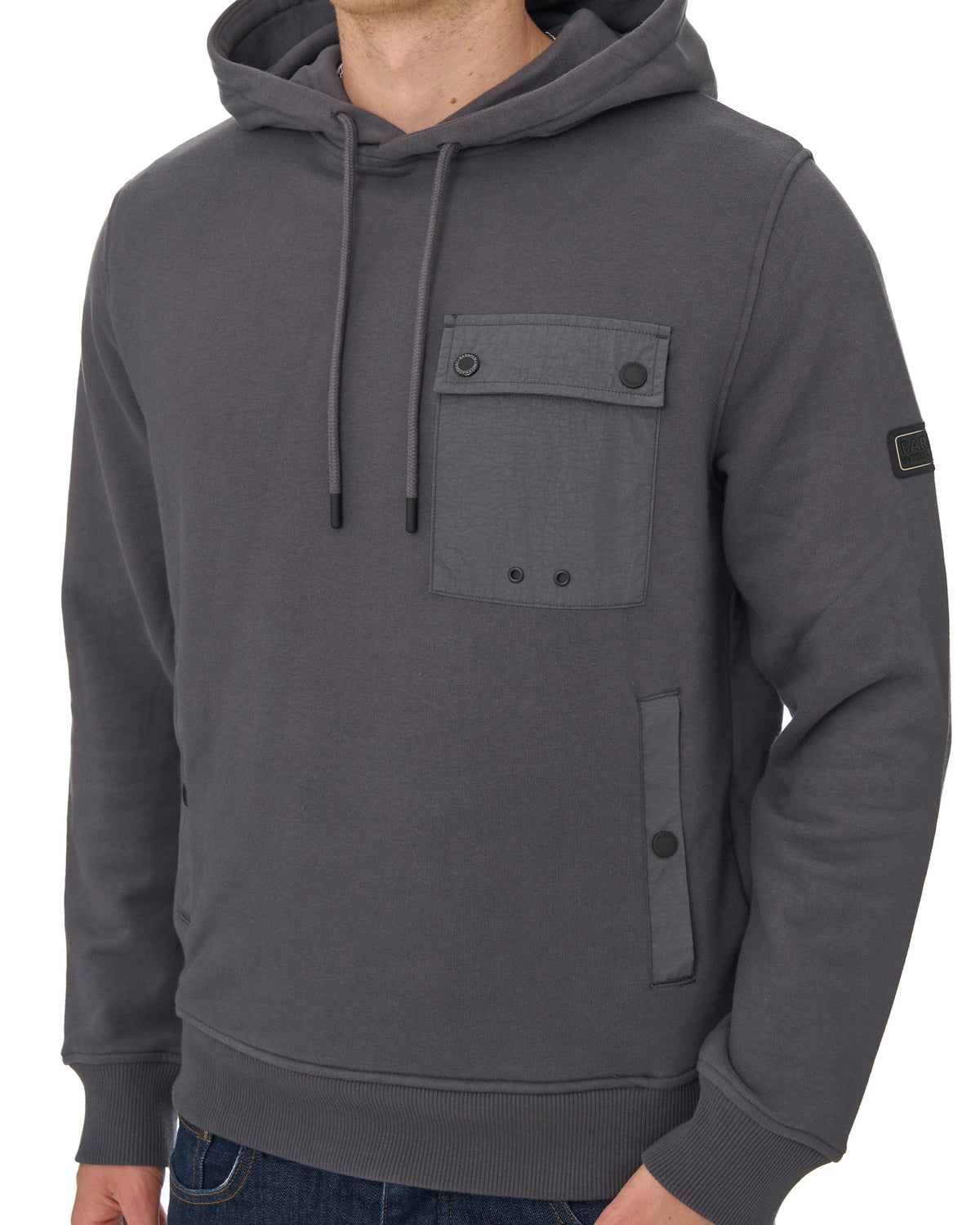 Barbour International Inline Hooded Sweatshirt Asphalt