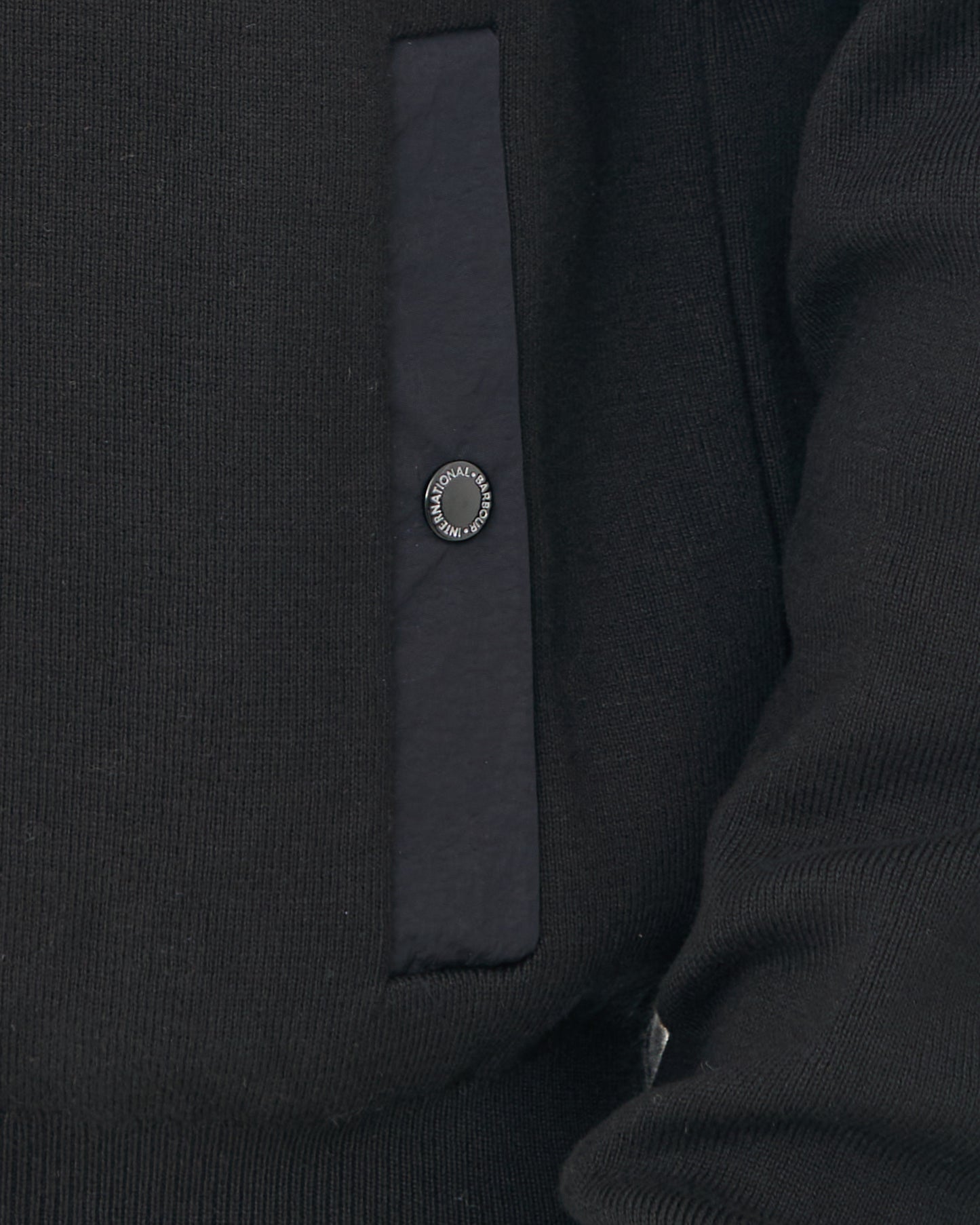 Barbour International Inline Knit Hoodie Black