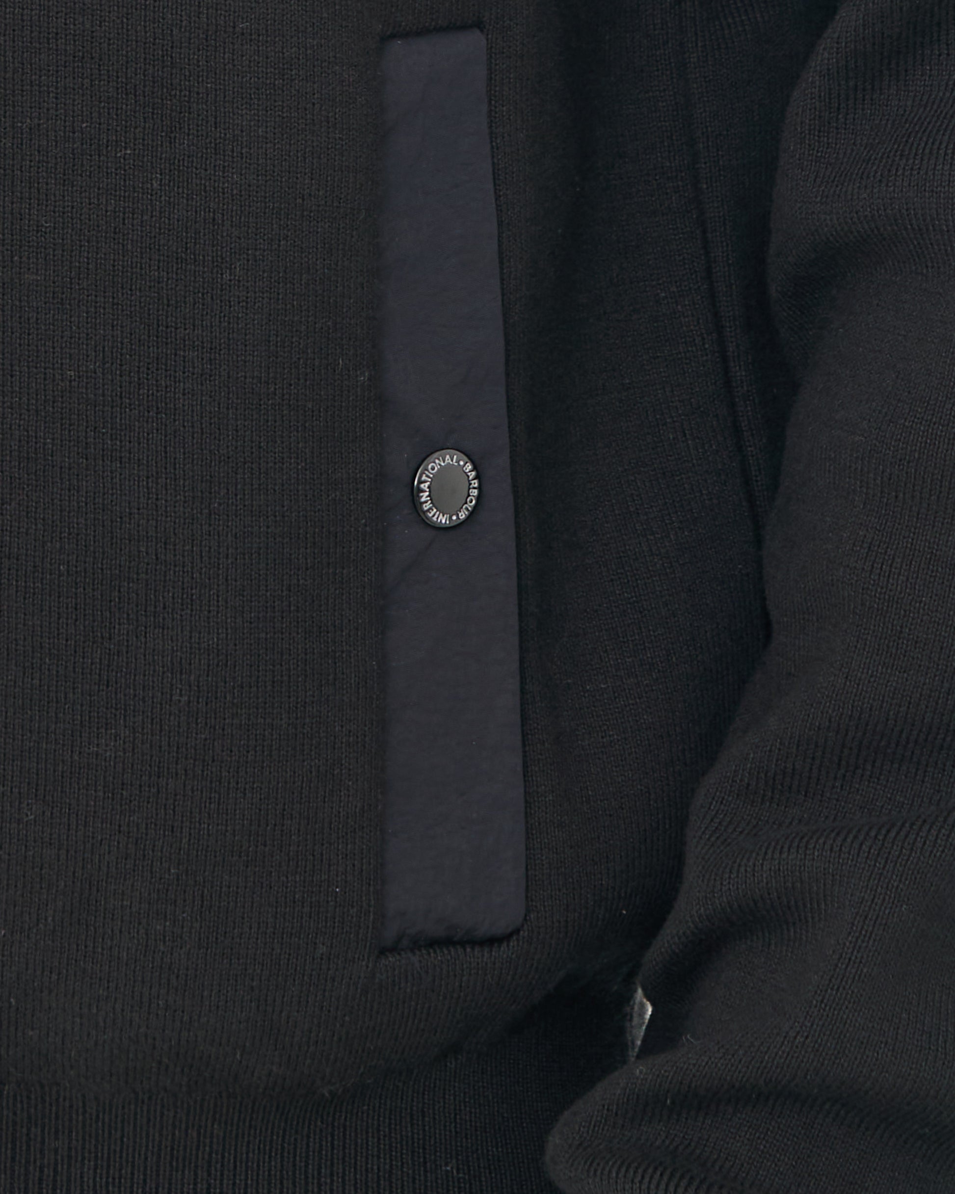 Barbour International Inline Knit Hoodie Black
