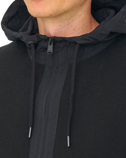 Barbour International Inline Knit Hoodie Black