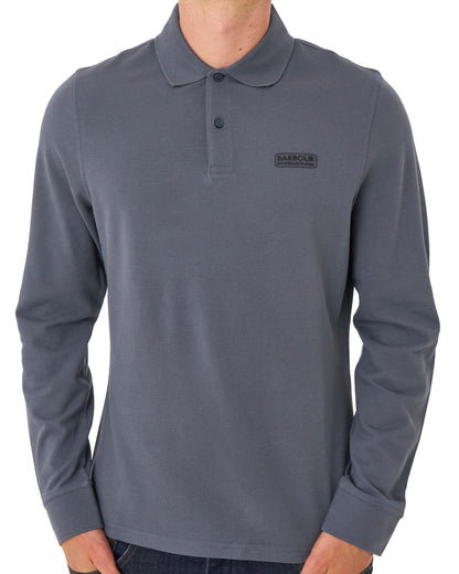 Barbour International Long Sleeve Polo Washed Charcoal