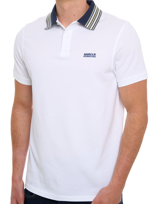 Barbour International Barbour International Neville Tipped Polo Shirt White