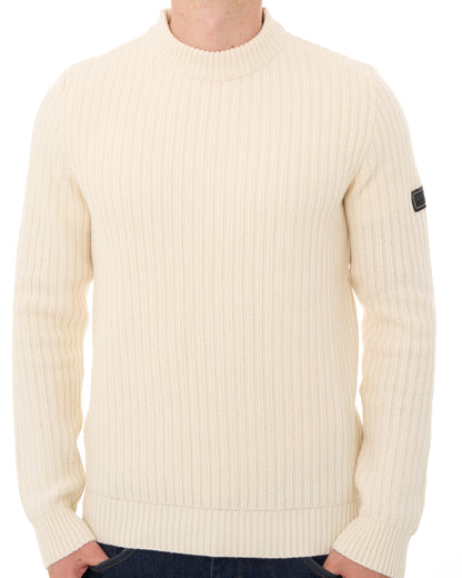 Barbour International Oxham Crew Jumper Whisper White