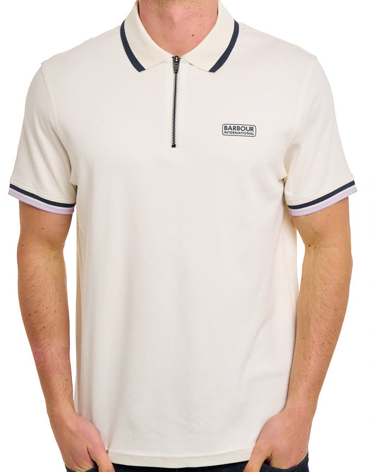 Barbour International Barbour International Panter Interlock Polo Whisper White
