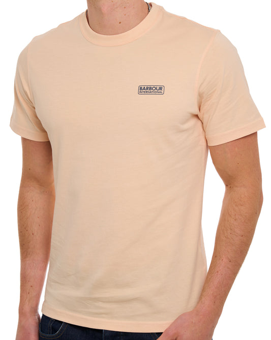 Barbour International Barbour International Small Logo T Shirt Bleached Apricot
