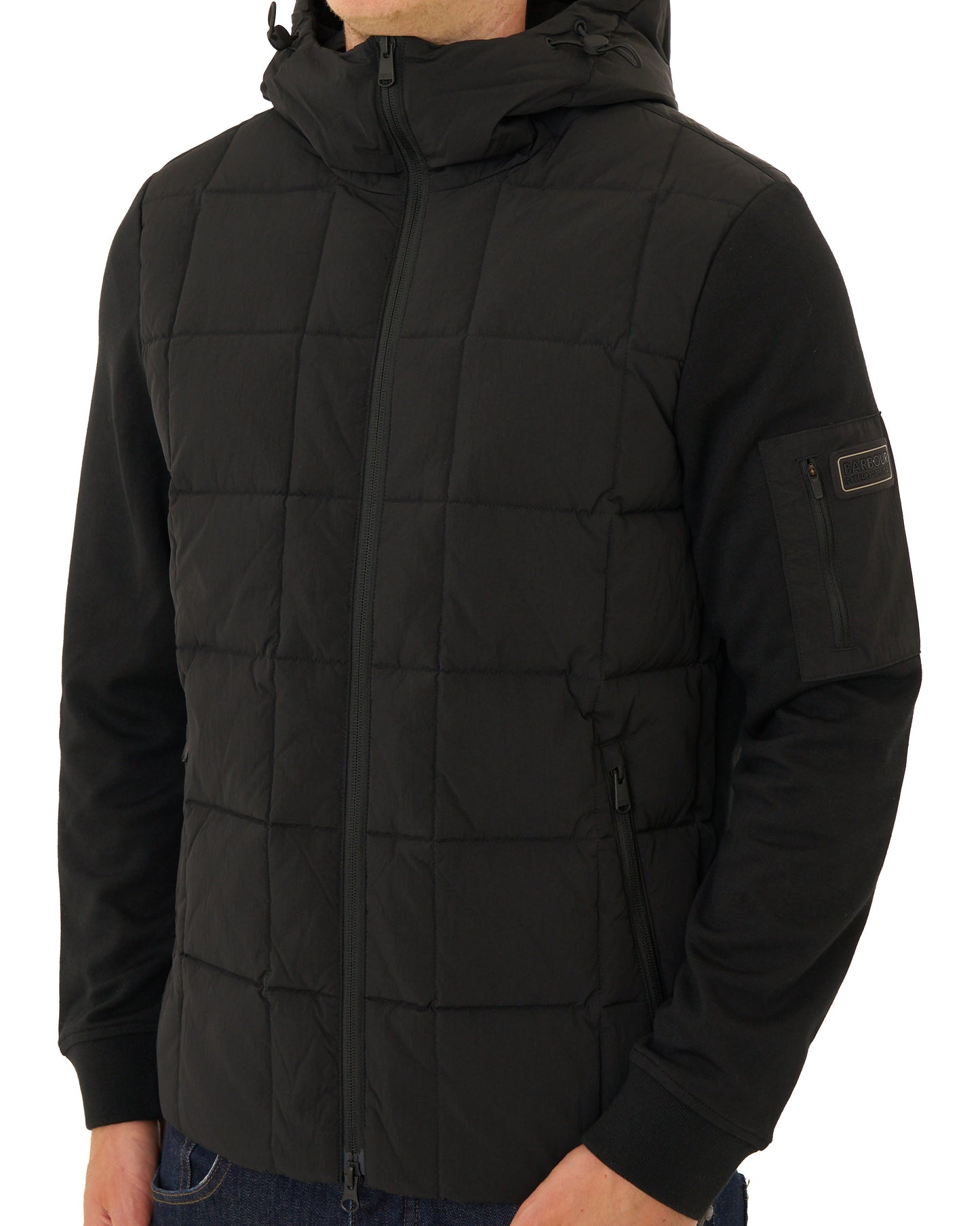 Barbour International Tanfield Quilted Sweat Black
