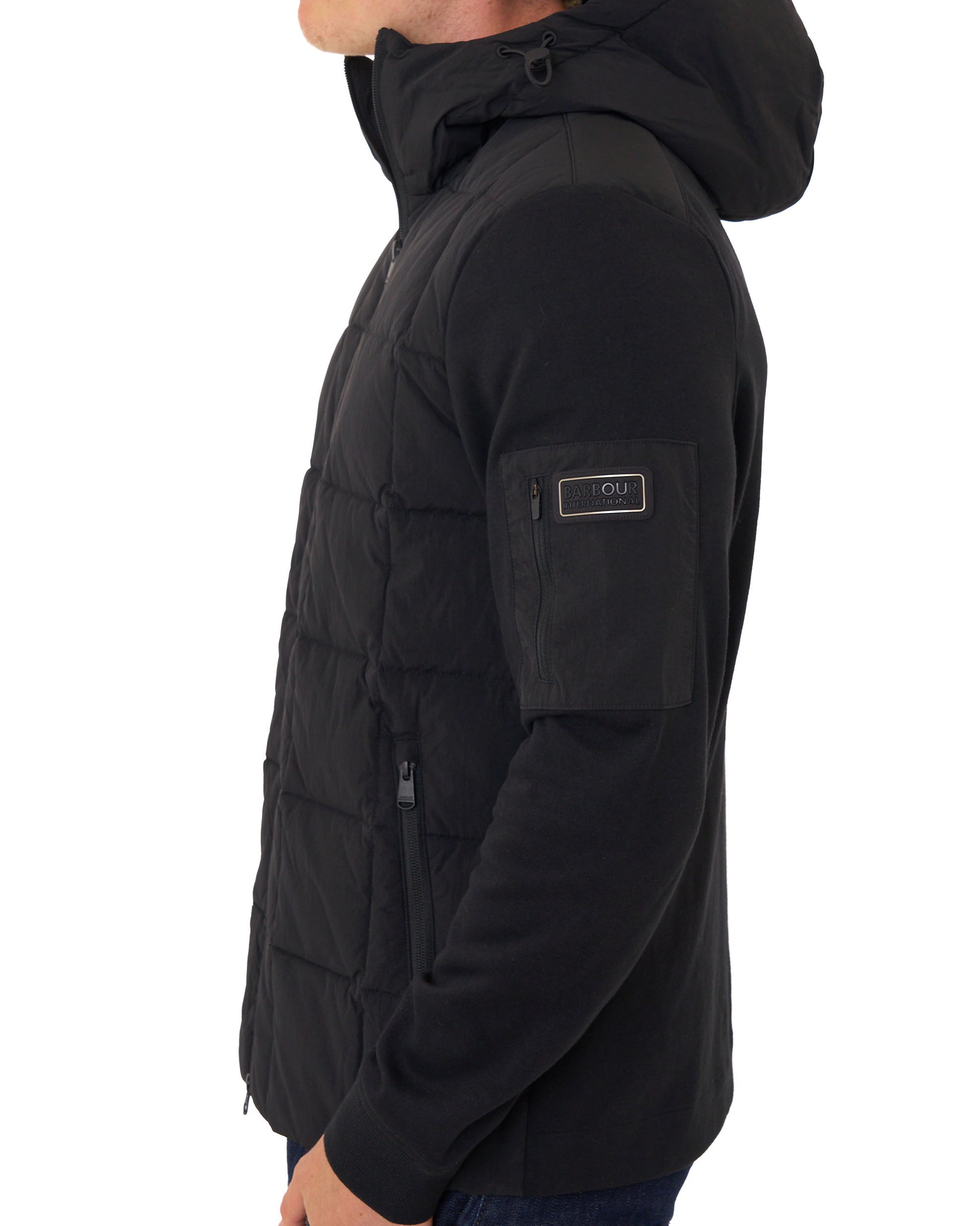 Barbour International Tanfield Quilted Sweat Black