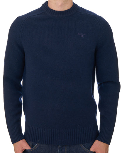 Barbour Newton Crew Knit Jumper Navy