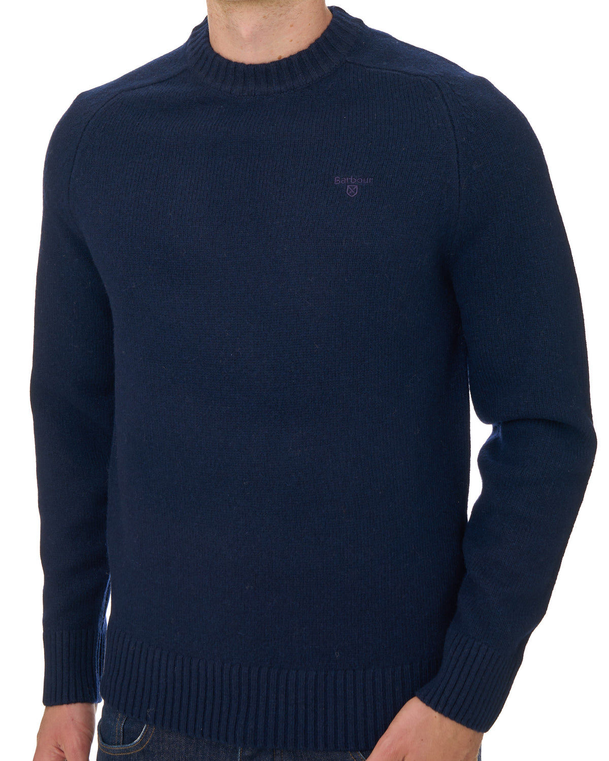 Barbour Newton Crew Knit Jumper Navy