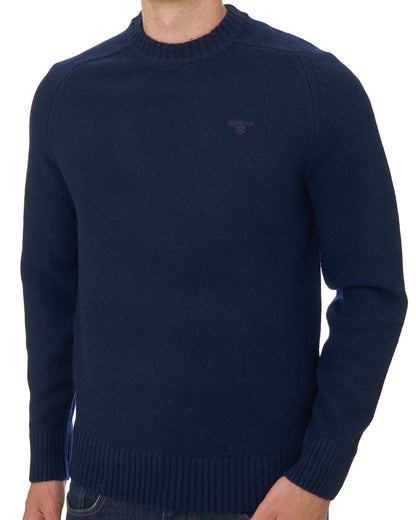 Barbour Newton Crew Knit Jumper Navy